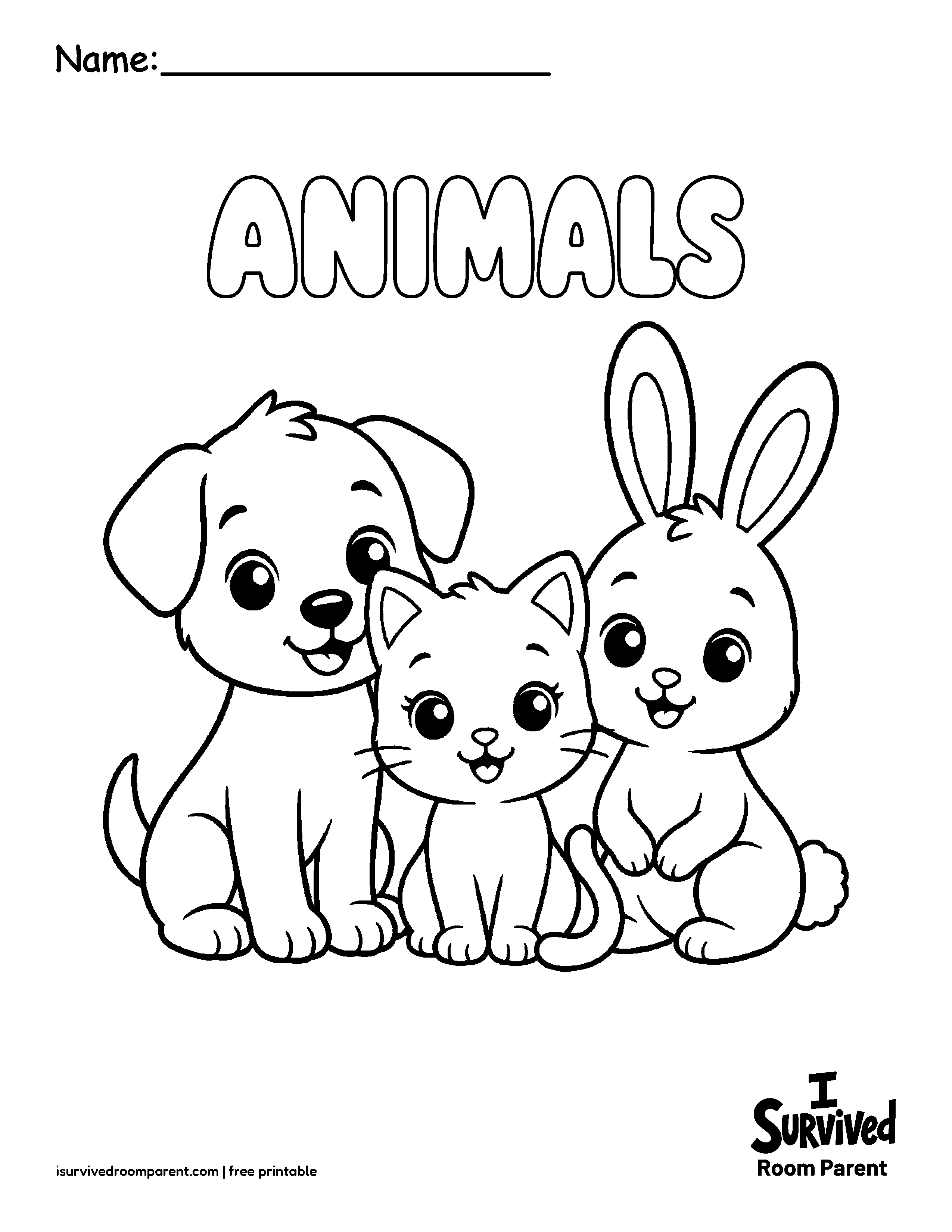 Animal coloring page 1