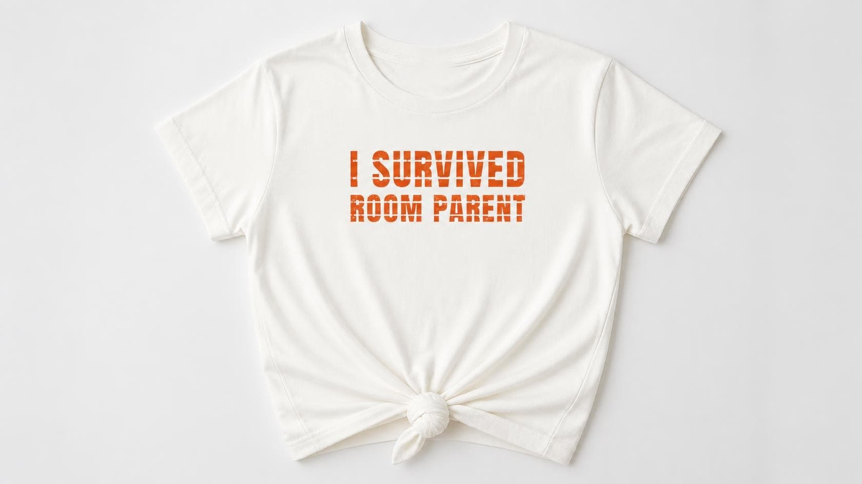 I Survived Room Parent knotted-hem tee