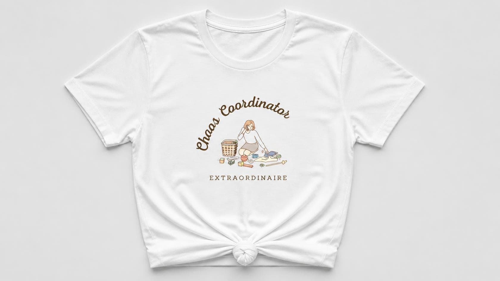 Chaos Coordinator Extraordinaire knotted-hem tee