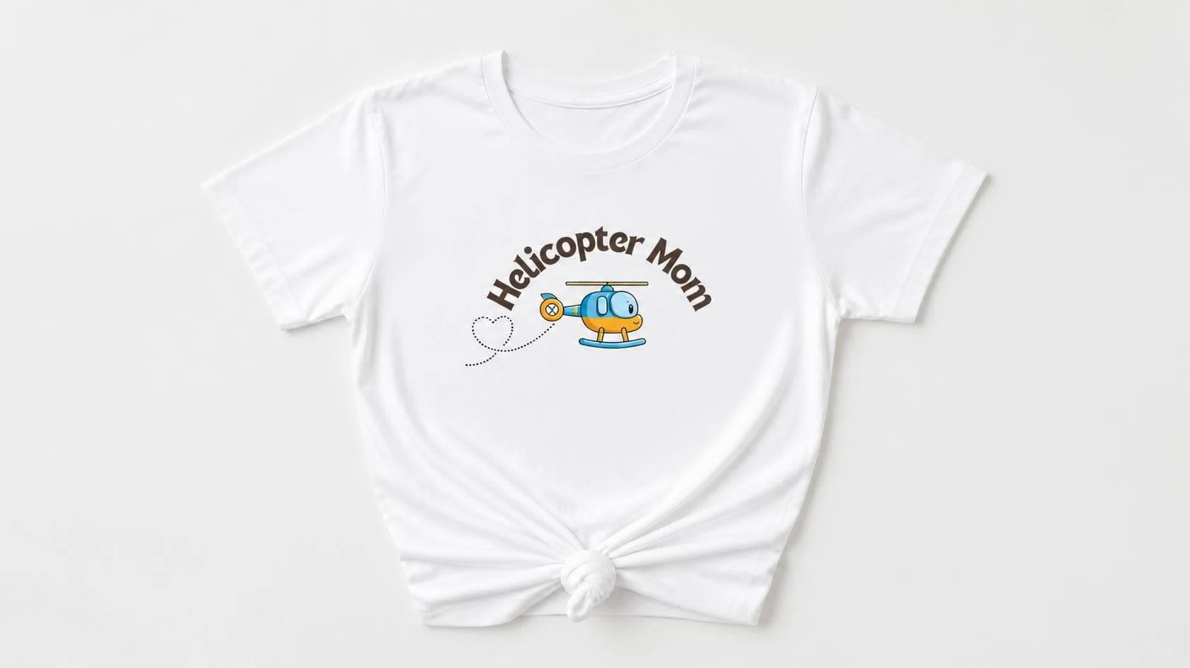 Helicopter Mom knotted-hem tee