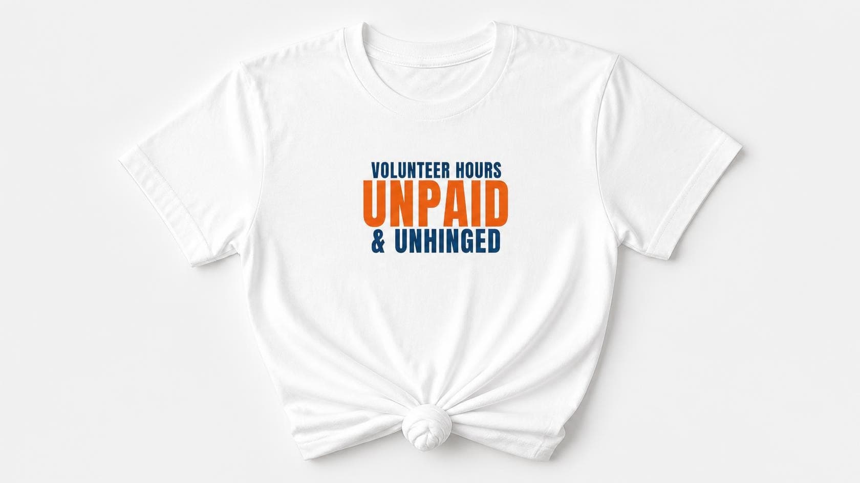 Volunteer Hours knotted-hem tee