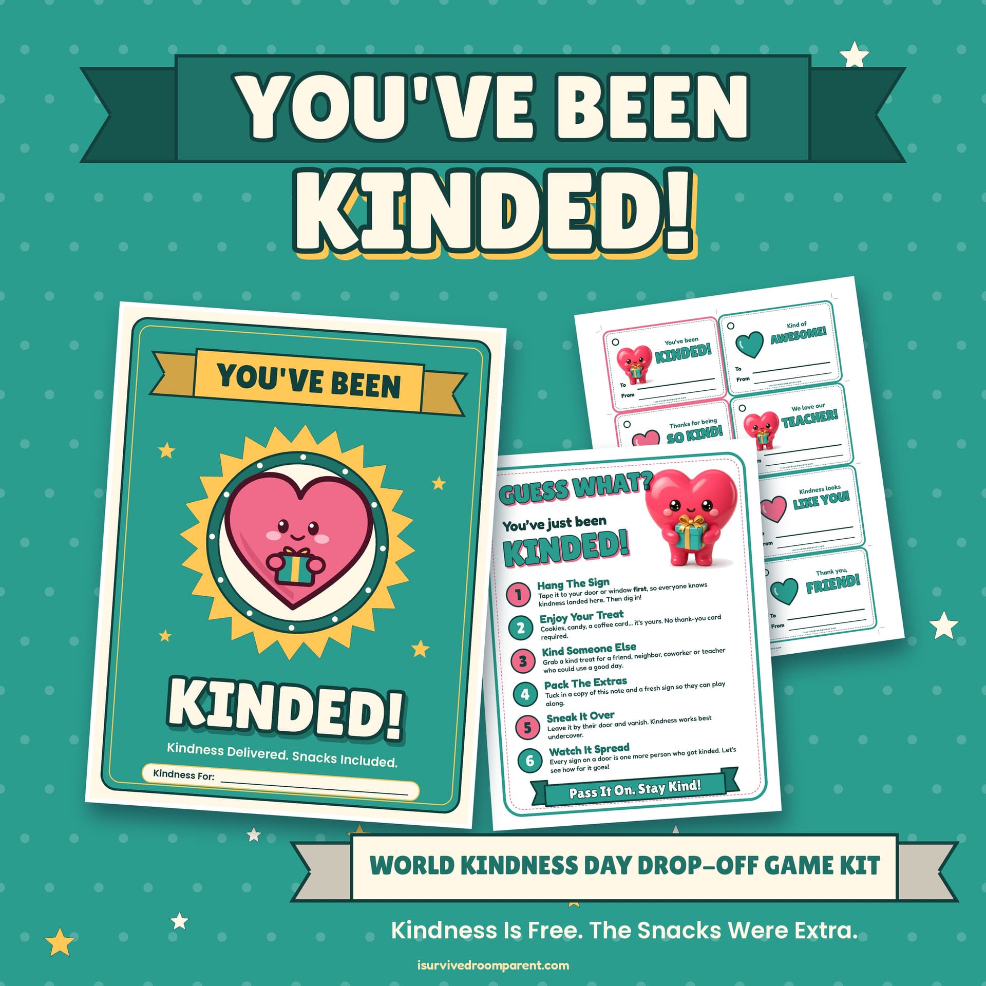 You've Been Kinded World Kindness Day Printable Kit Cover