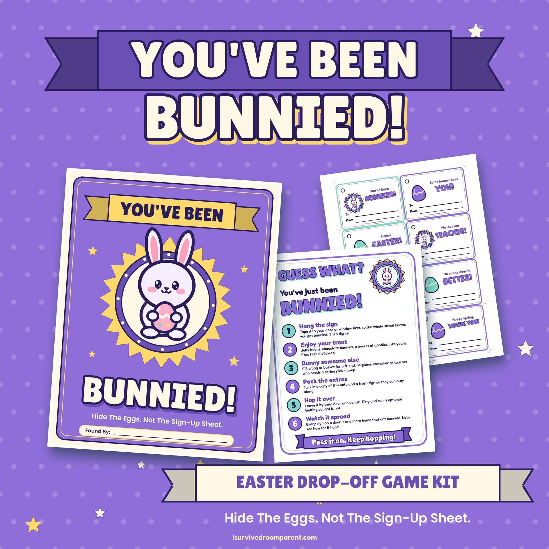 You've Been Bunnied Easter Printable Kit Cover