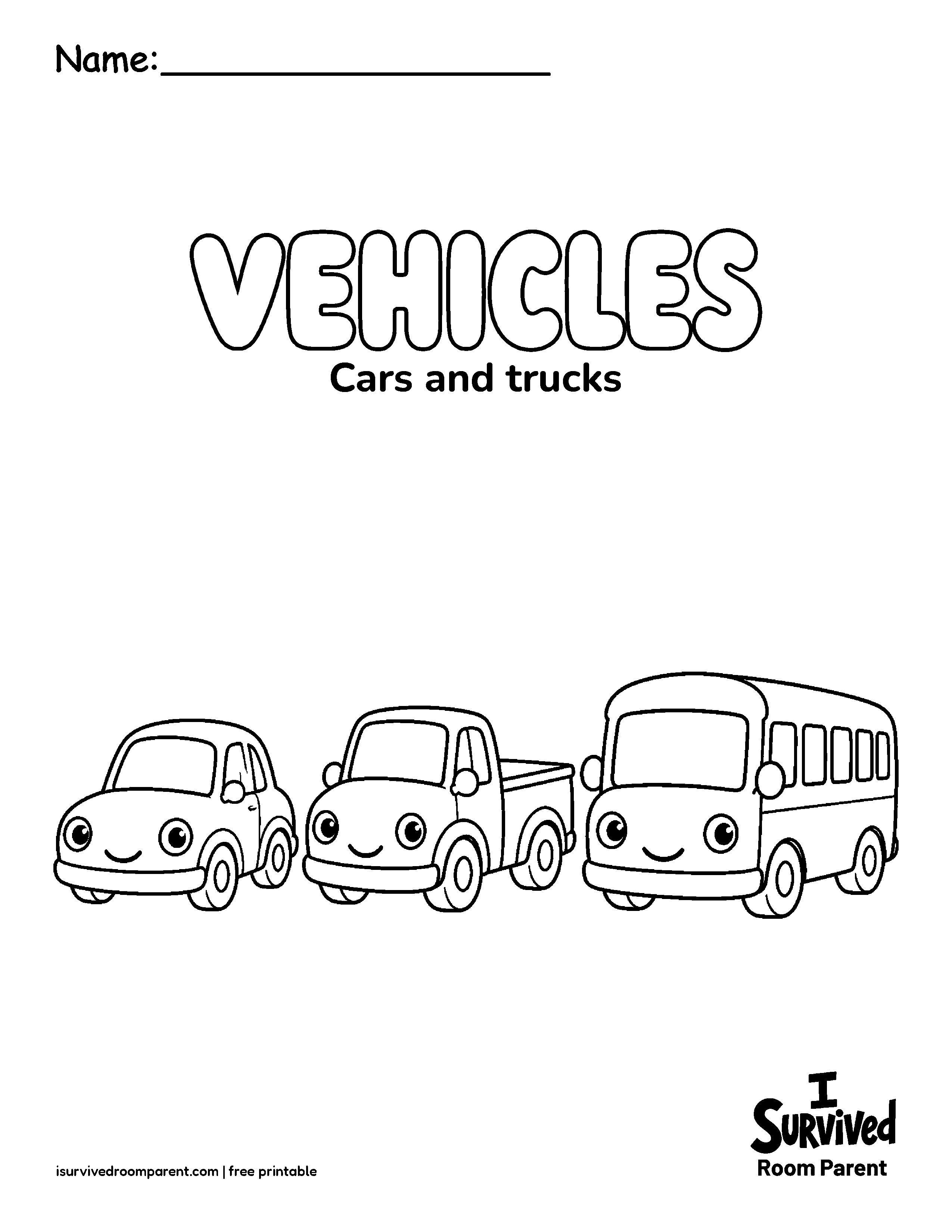Vehicle coloring page 1
