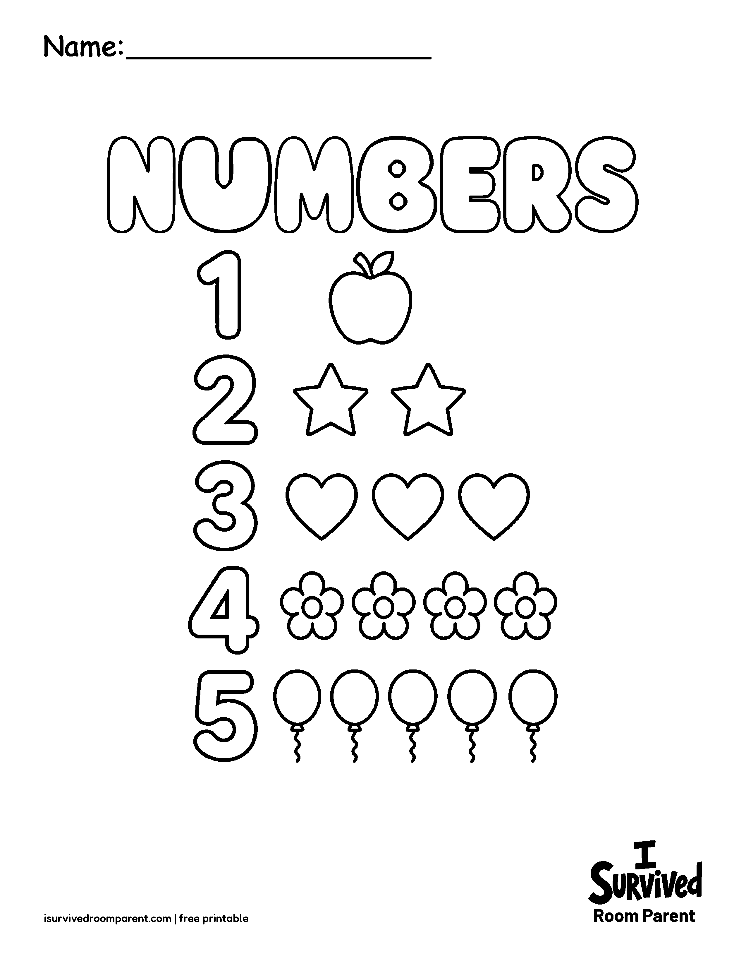 Number coloring page 1
